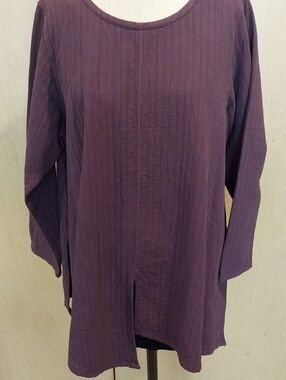 Cheyenne Long Sleeve Tunic Top in Plum Purple Size S/M